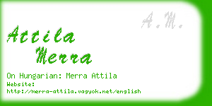 attila merra business card